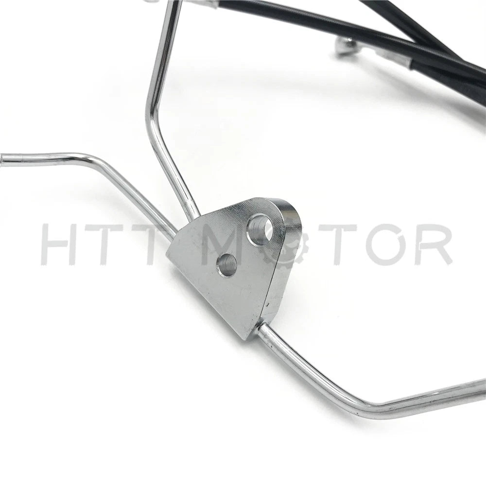 Front +8" Black Vinyl Brake Line Kit for Harley Touring (2008–2013)