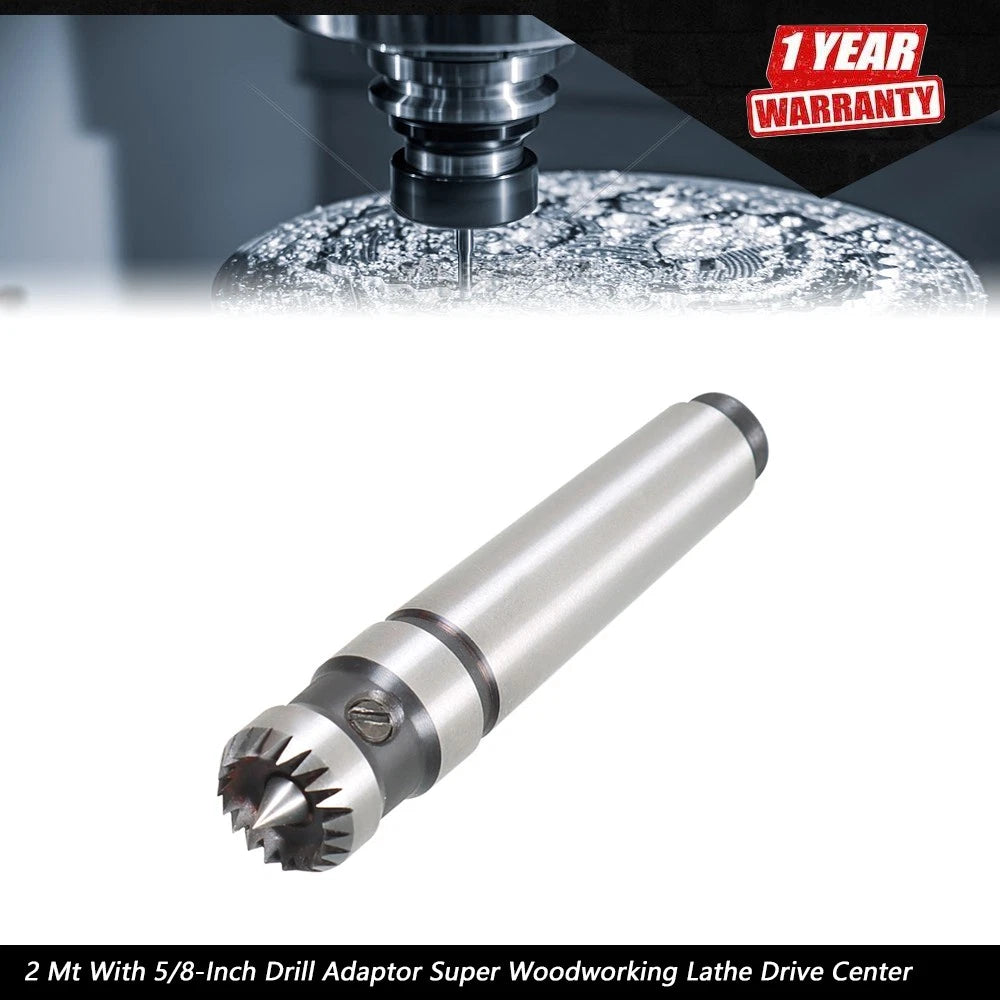 2X Drive Center for Mt Lathe (5/8-Inch Crown)
