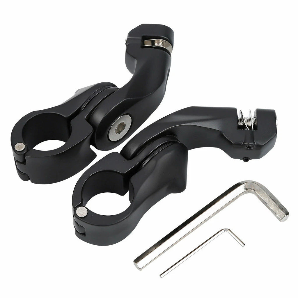 1-1/4" Short Angled Adjustable Highway Pegs for Harley Softail