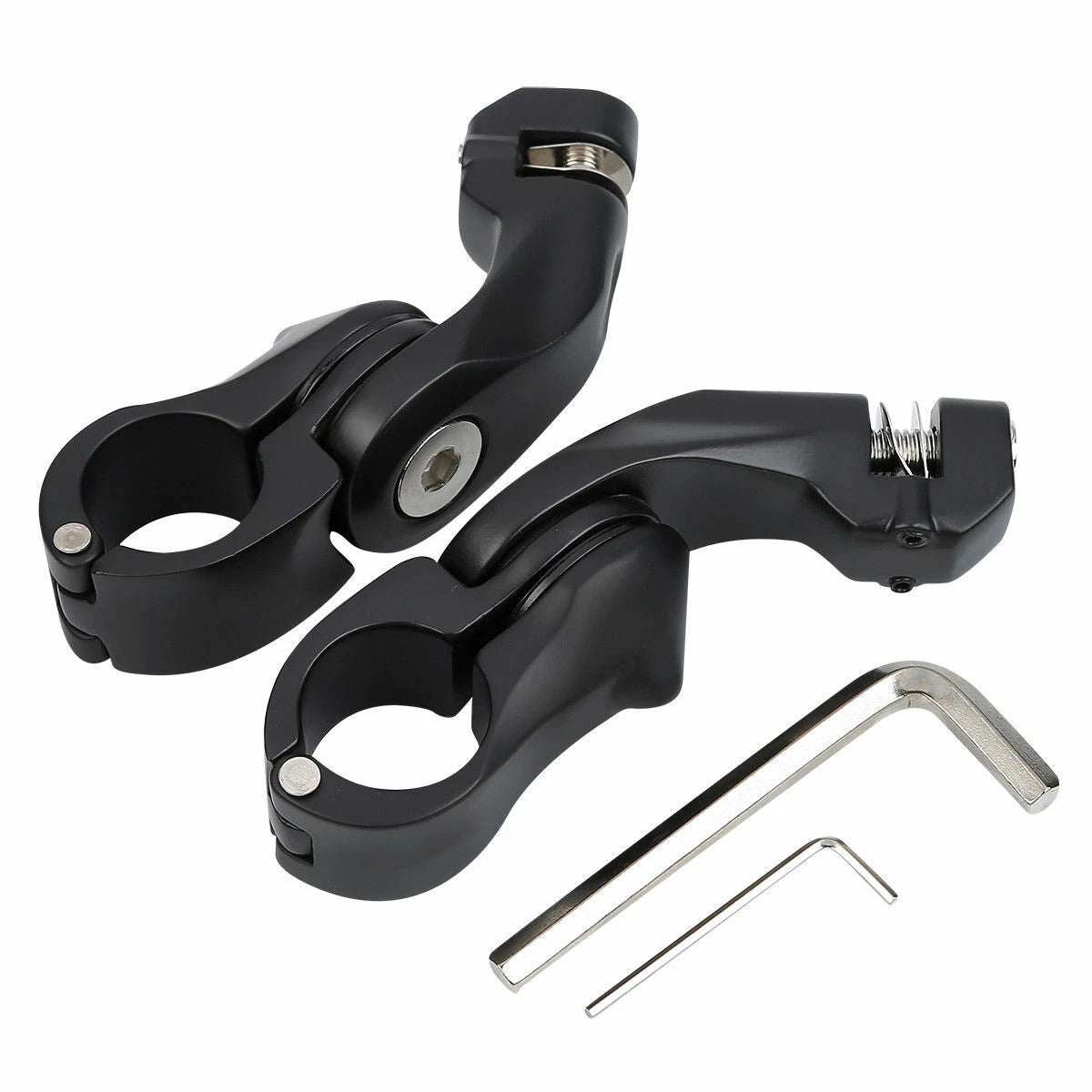 1-1/4" Short Angled Adjustable Highway Pegs for Harley Softail