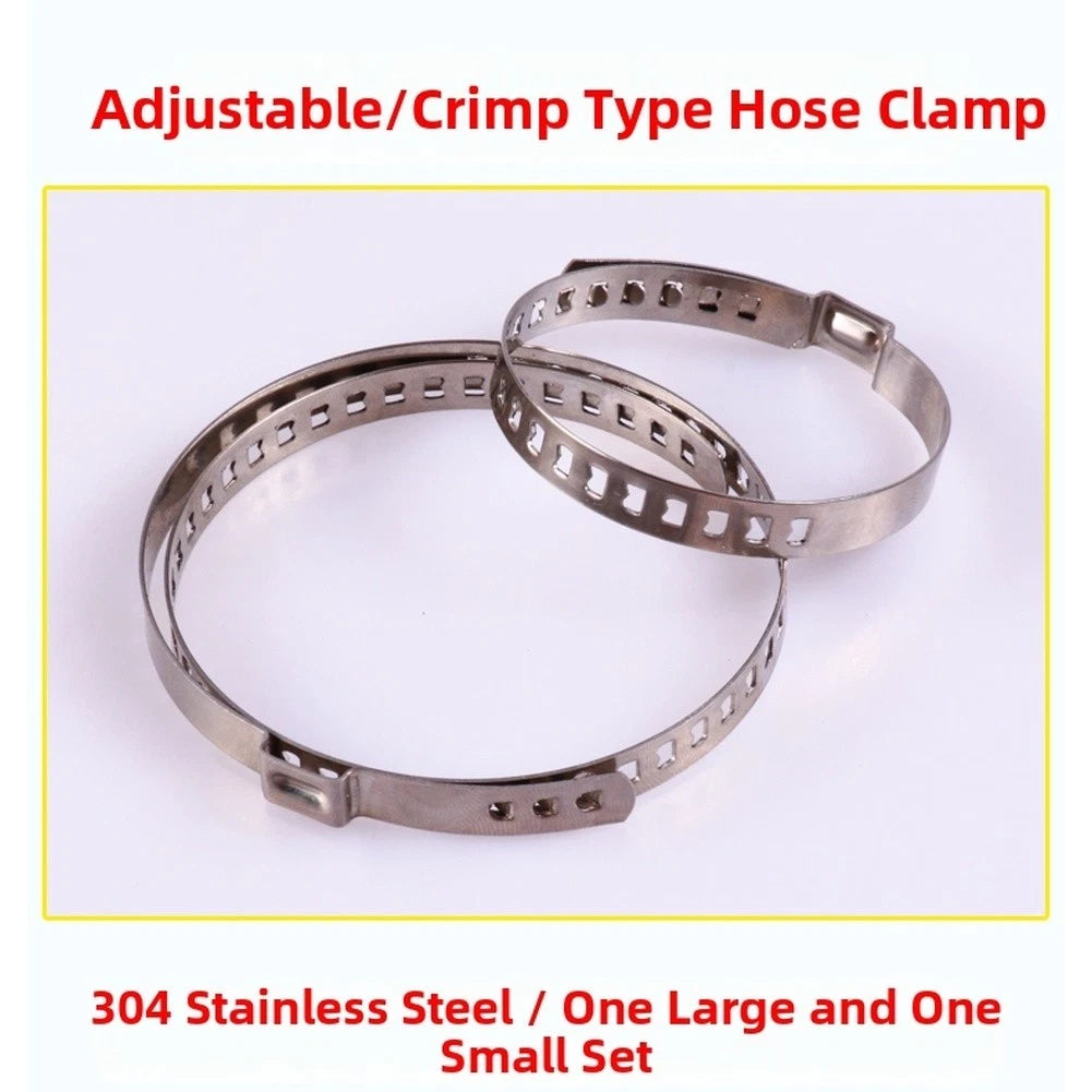 Adjustable Stainless Steel Clamp for CV Joint Boot Hose (Wide Size Range)