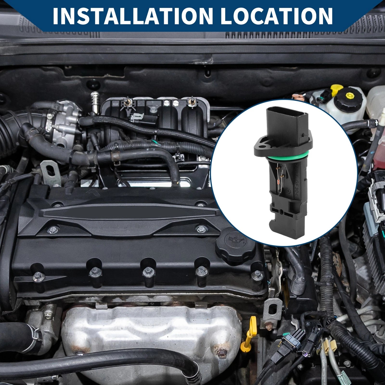 Mass Air Flow Sensor Meter Replacement for BMW X5 4.4L 4.8L (2004–2006)