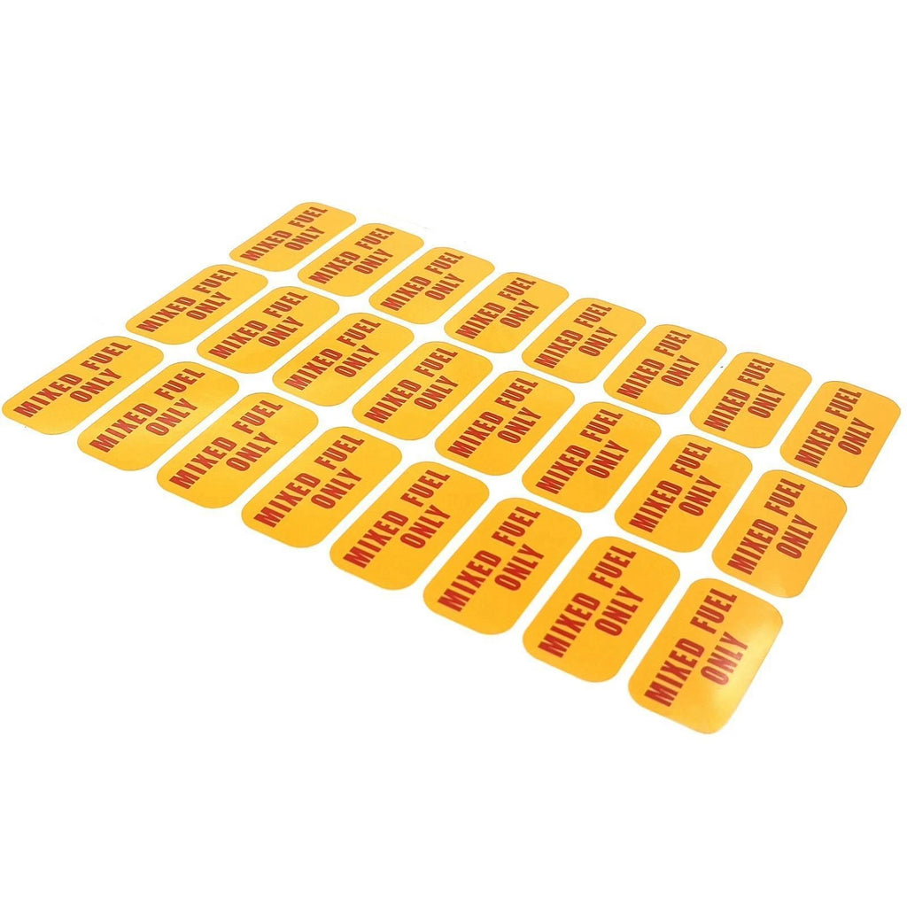 24 Mixed Fuel Only Vinyl Decals Stickers Labels