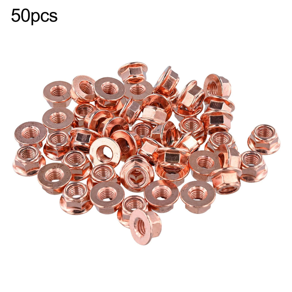 50PCS M8x1.25 Performance Lock Nuts for Exhaust Manifold