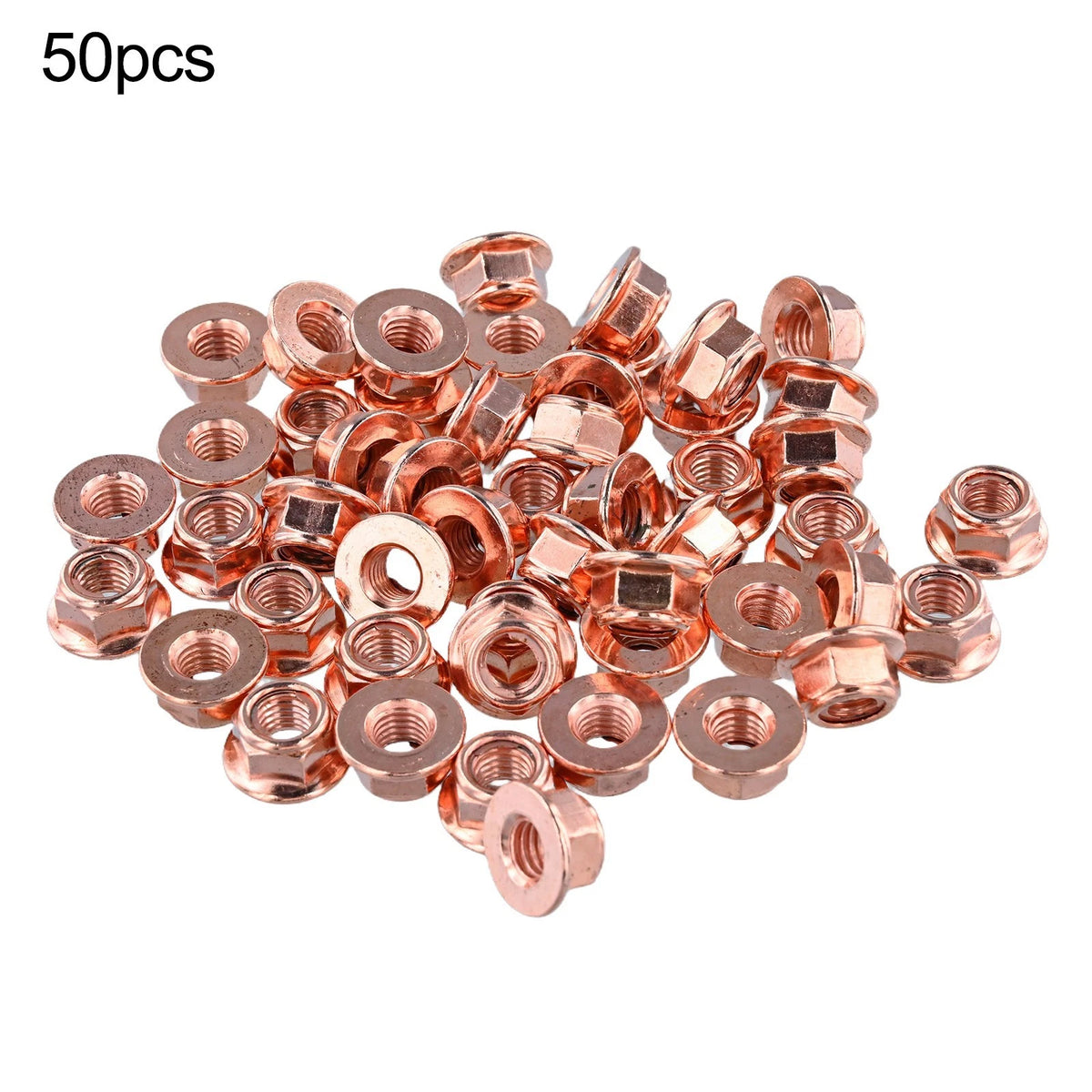 50PCS M8x1.25 Performance Lock Nuts for Exhaust Manifold