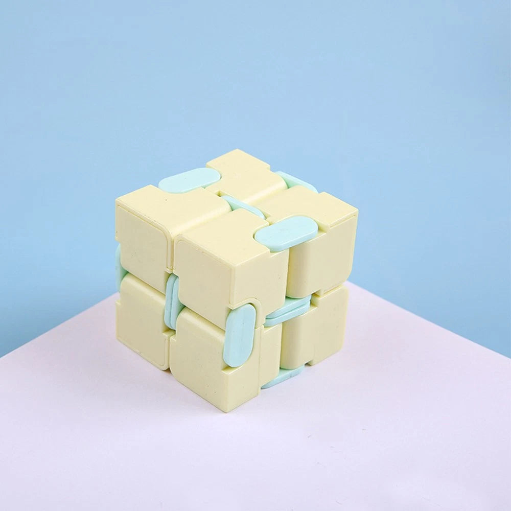 Infinity Cube Fidget Toy for Kids, Anxiety Relief, and Kill Time(Yellow)