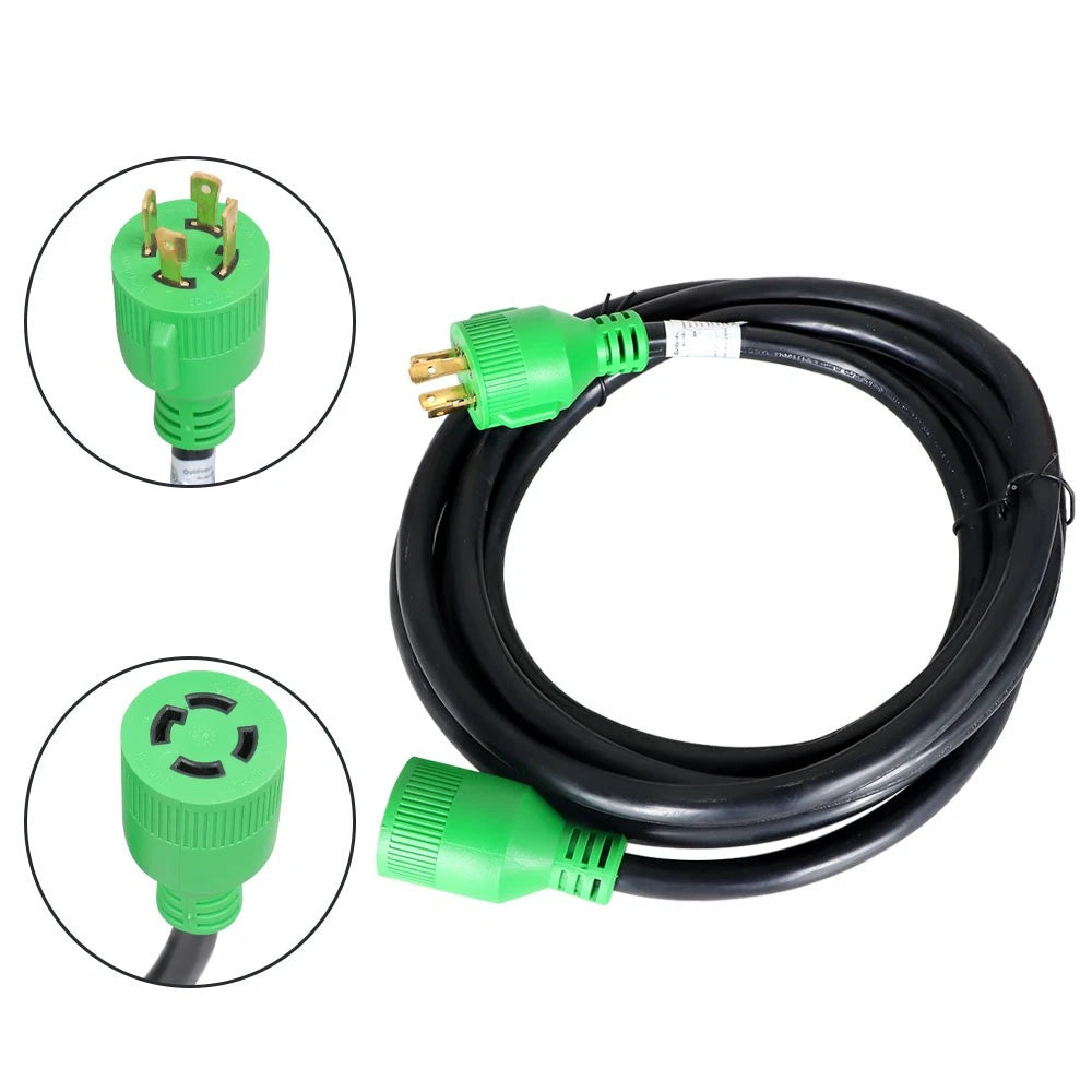 4Prong 30Amp Generator Inlet Box & Extension Cable Combo NEMA L14-30P/R