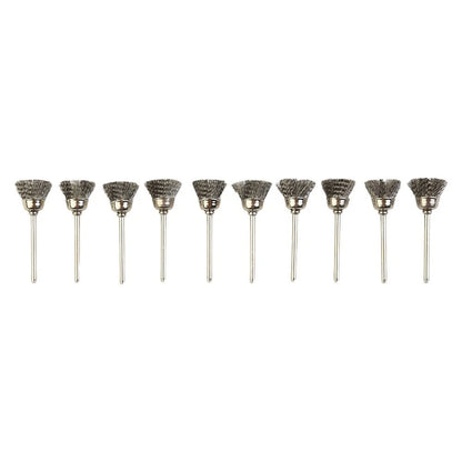 Set of 10 Bowl Shape Metal Wire Brushes for Grinder or Drill 13mm