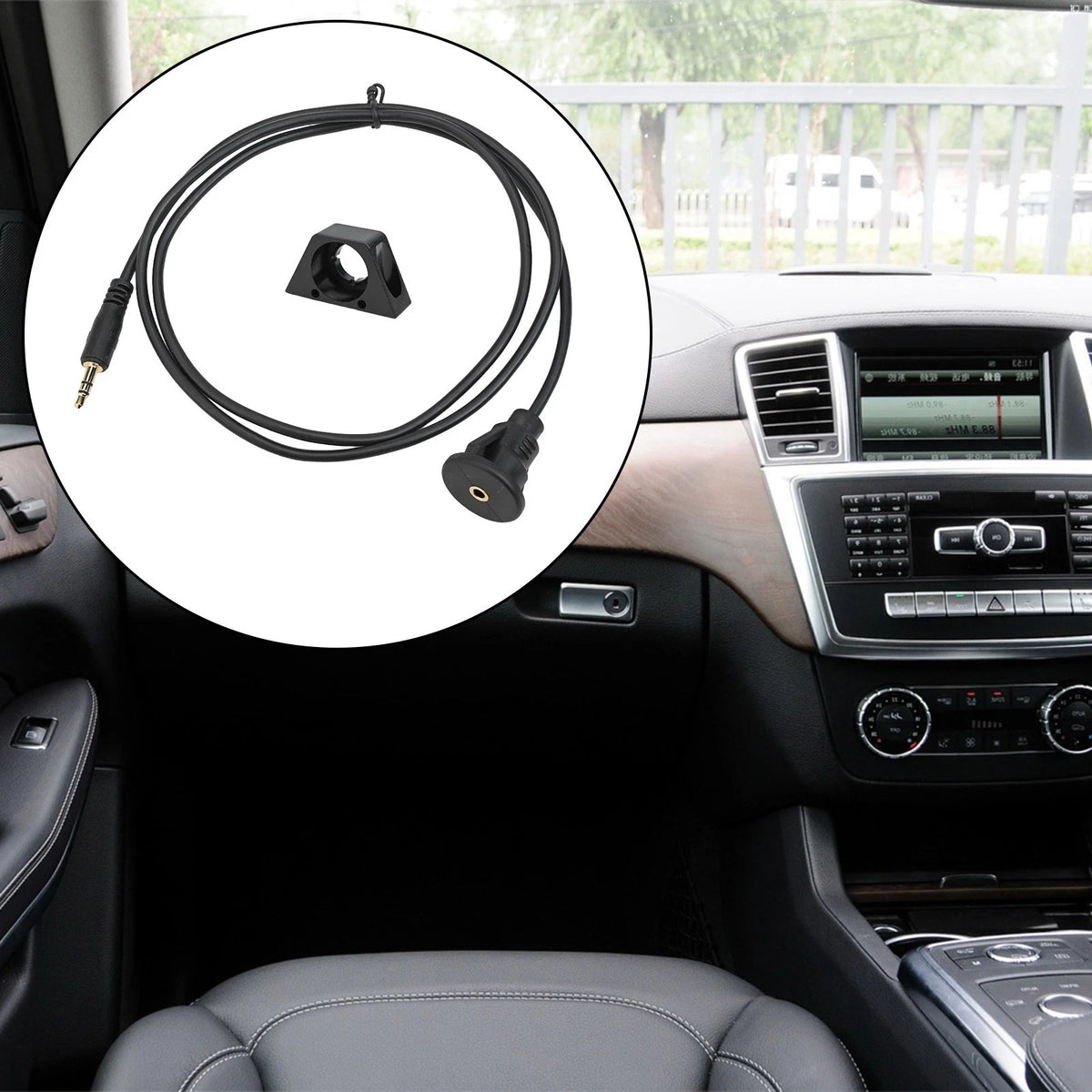 3.5mm AUX Audio Extension Cable for Car Dashboard Panel (2010–2023)