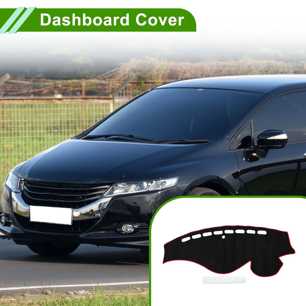 Dash Cover Mat Sun Protector for Honda Odyssey 2009–2014 Black Red