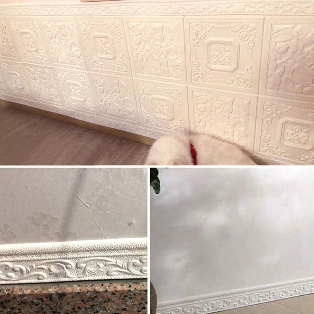 3D Wall Border Trim for Wallpaper (10m x 8cm x 5mm)