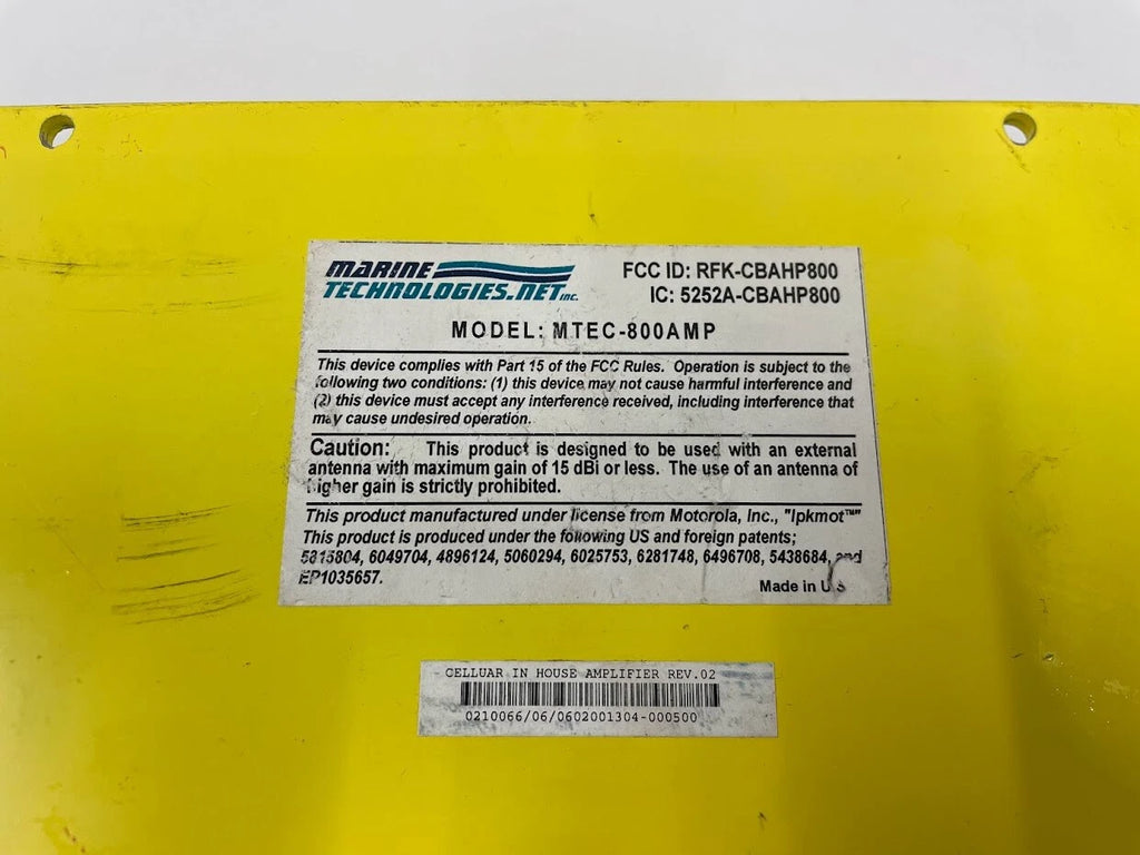 Marine Tech Cellular Amplifier MTEC-800AMP for In-House Use