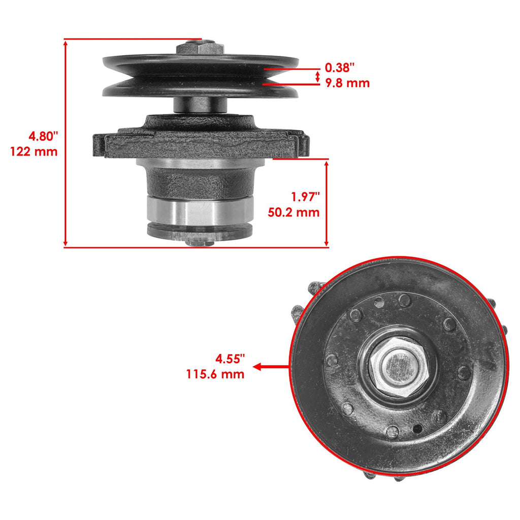 Spindle and Blade Assembly for John Deere 240 245 260 265 280 (46" Deck, 1990–1990)