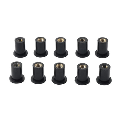 10x Windshield Rubber Nut M4 for Motorcycle (Vibration Damper)