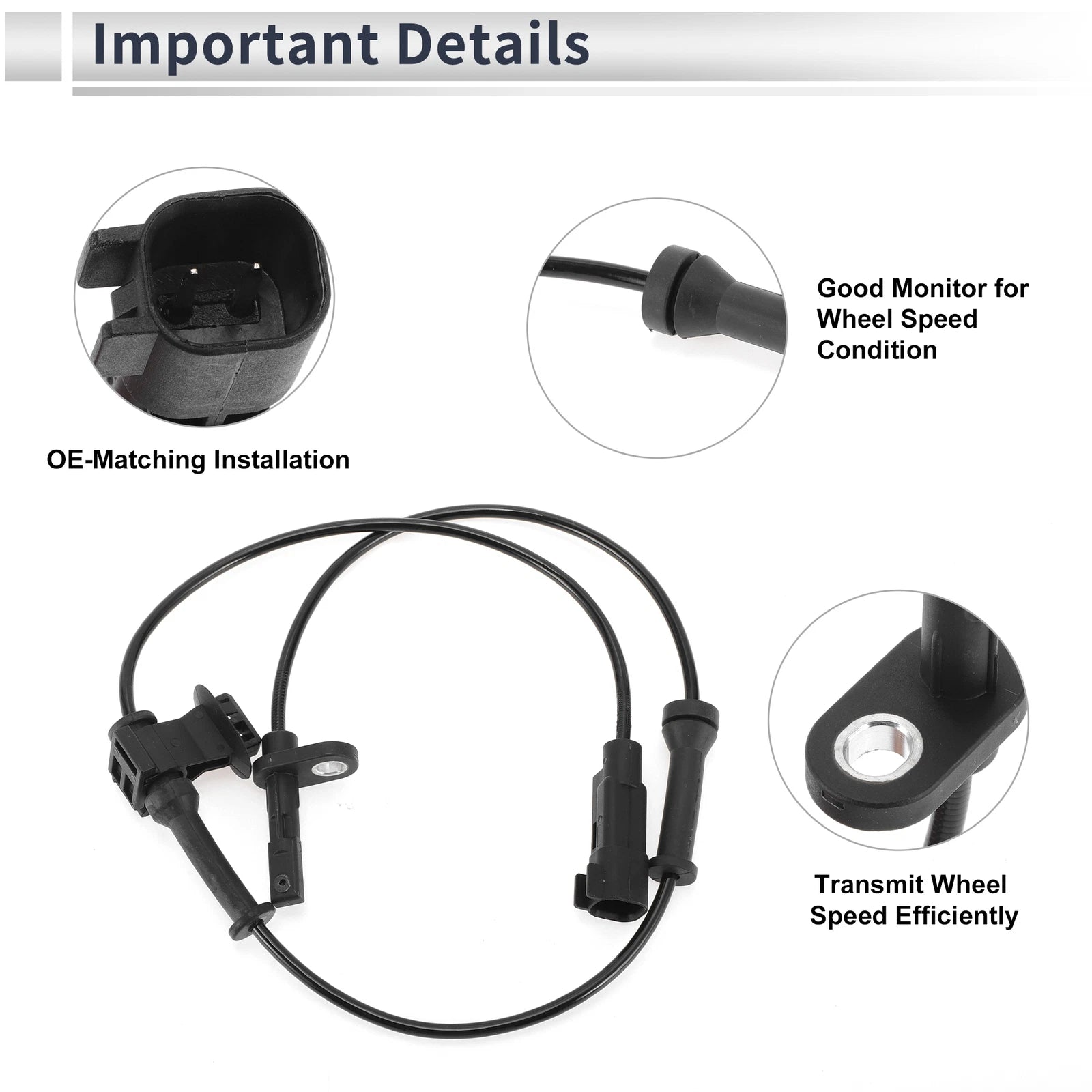 ABS Wheel Speed Sensor for Chevrolet Camaro (2010–2015) 1 Pcs Front Left/Right