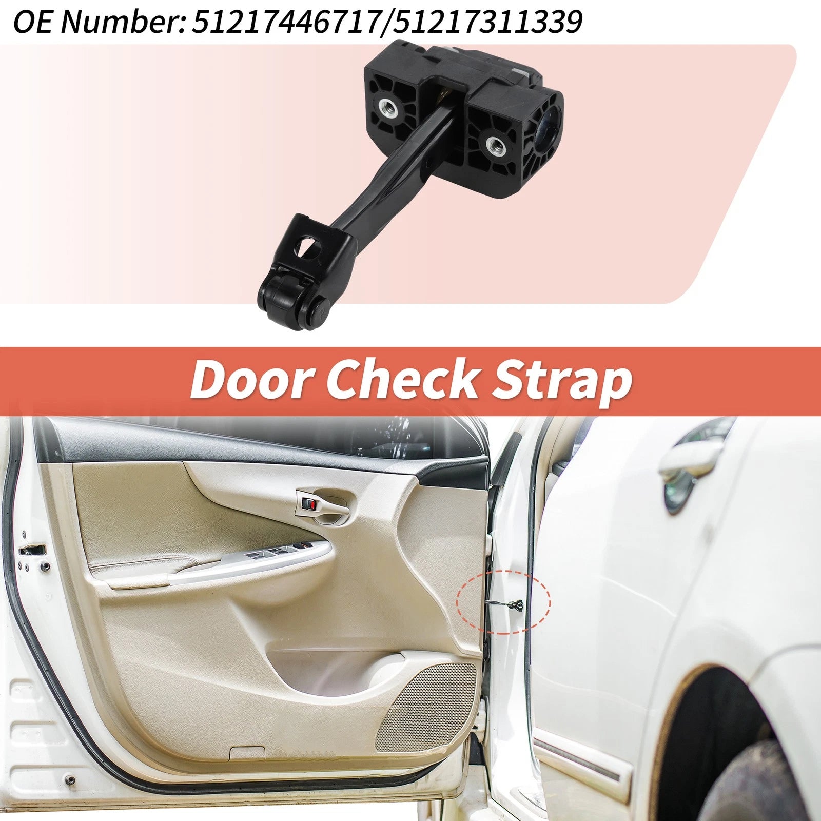 Front Door Check Strap Replacement for BMW 3 Series F30 (2011–2015)