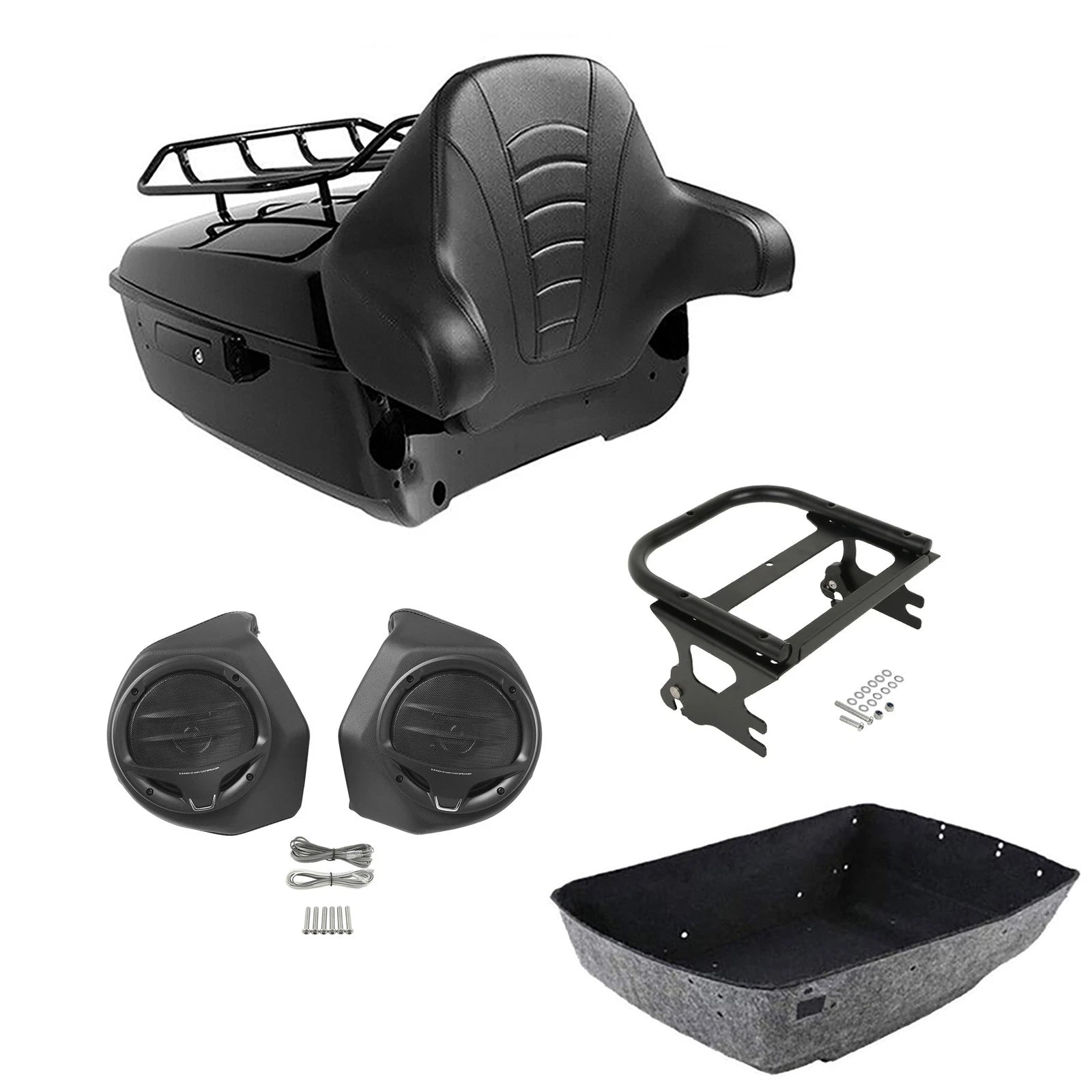 Backrest Rack Speakers Mount for Harley Touring Glide (1997–2008)