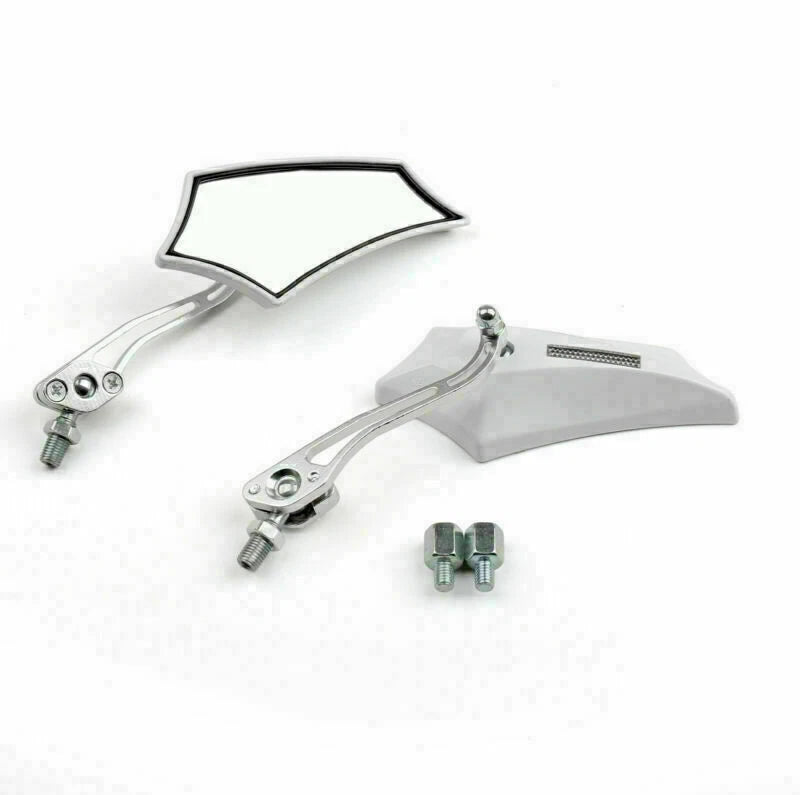 Rear View Mirrors 8mm 10mm for Motorcycle Chopper Cruiser Dirt Bike (GT9)
