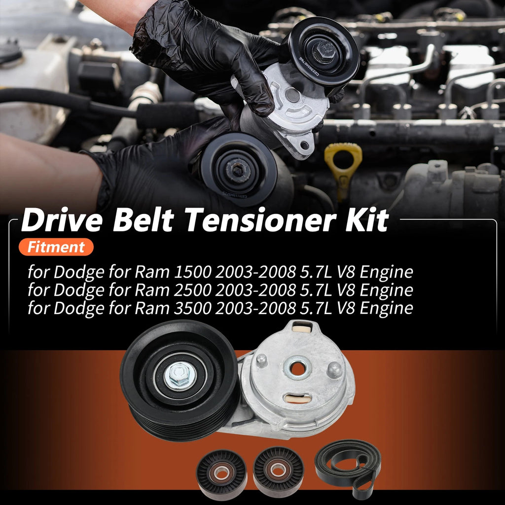 Drive Belt Tensioner Kit for Dodge Ram 1500 (2003–2008) 5.7L V8