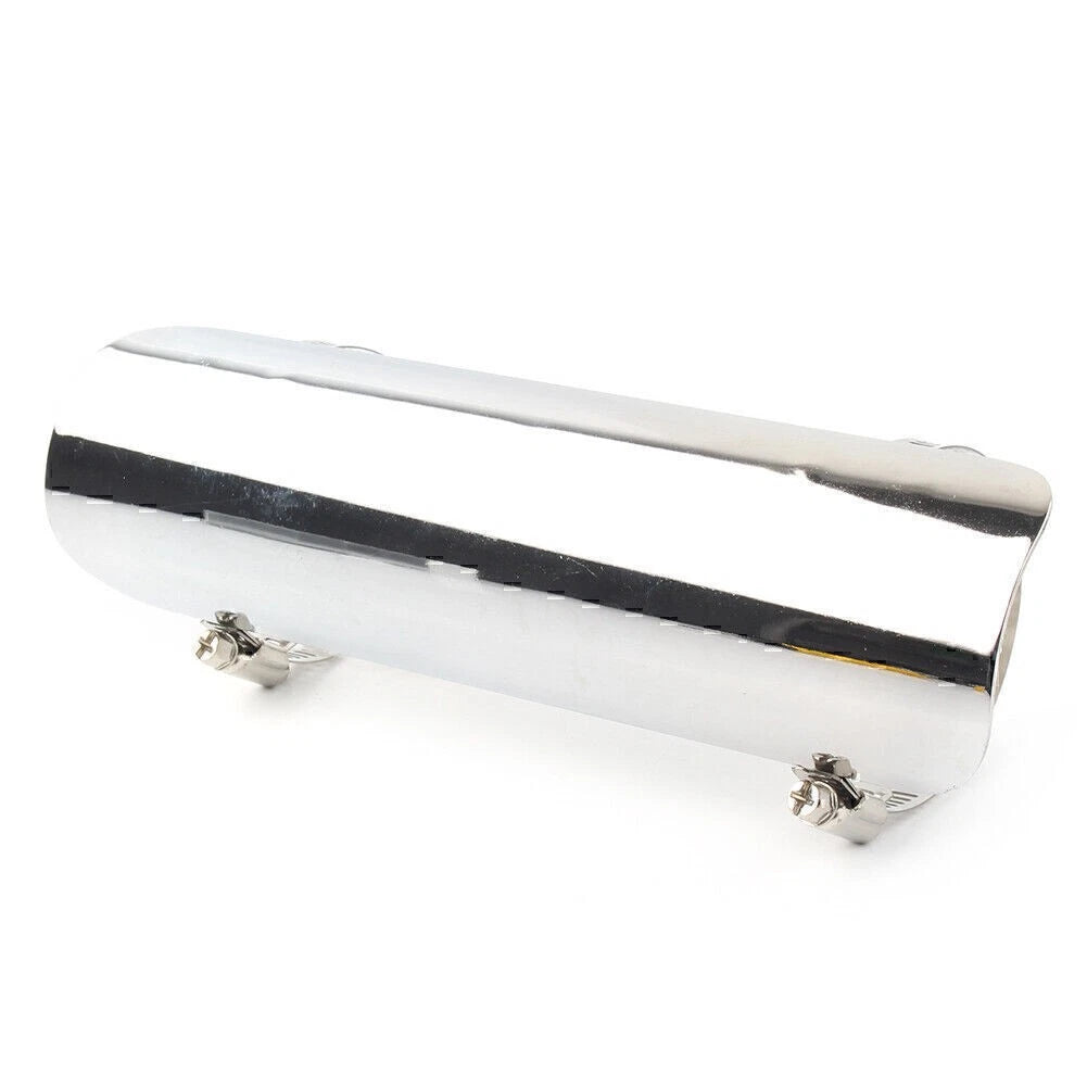 Chrome Motorcycle Exhaust Muffler Pipe Heat Shield Cover Protector For Harley