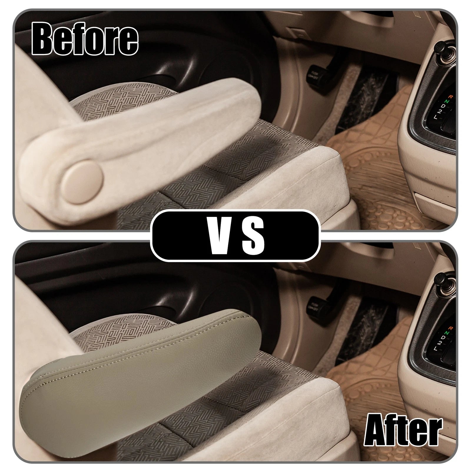 Center Console Seat Armrest Cover Driver Side for Toyota Sequoia (2001–2007) Beige