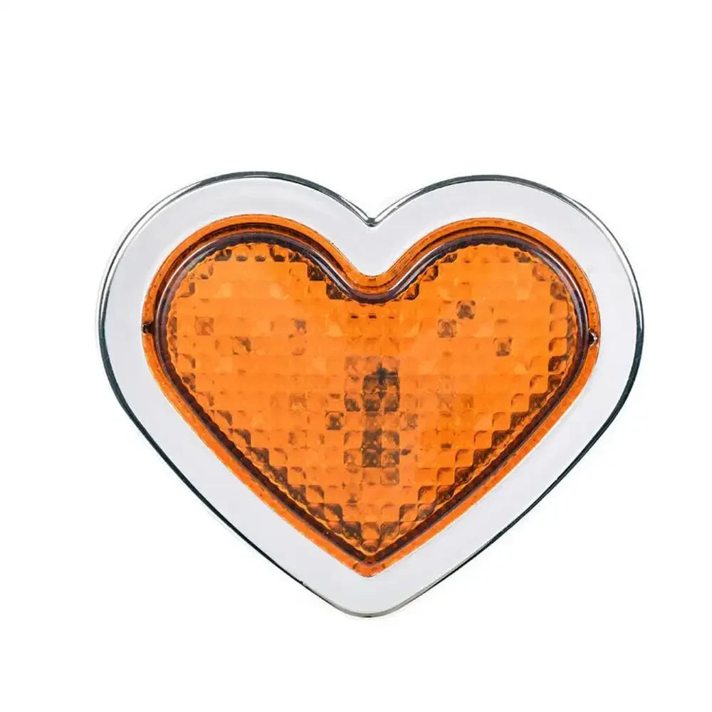 24V Heart Shaped LED Side Marker Light for For trucks Vans Buses and Trailers