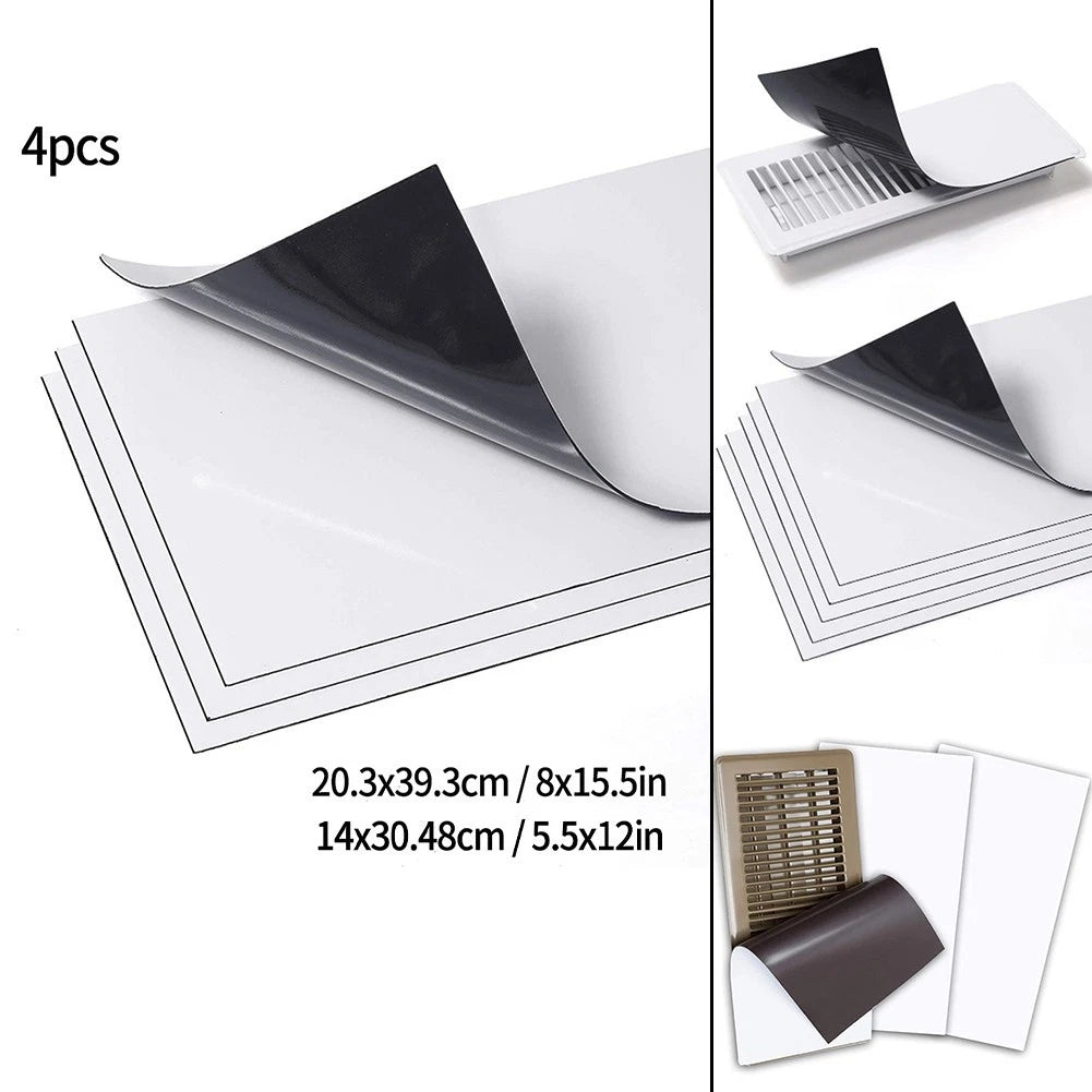 Set of 4 Vent Covers for Wall Floor 15x7x7cm Matte White