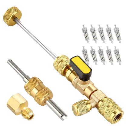 Dual-size Port Valve Core Remover & Installer Tool for HVAC System