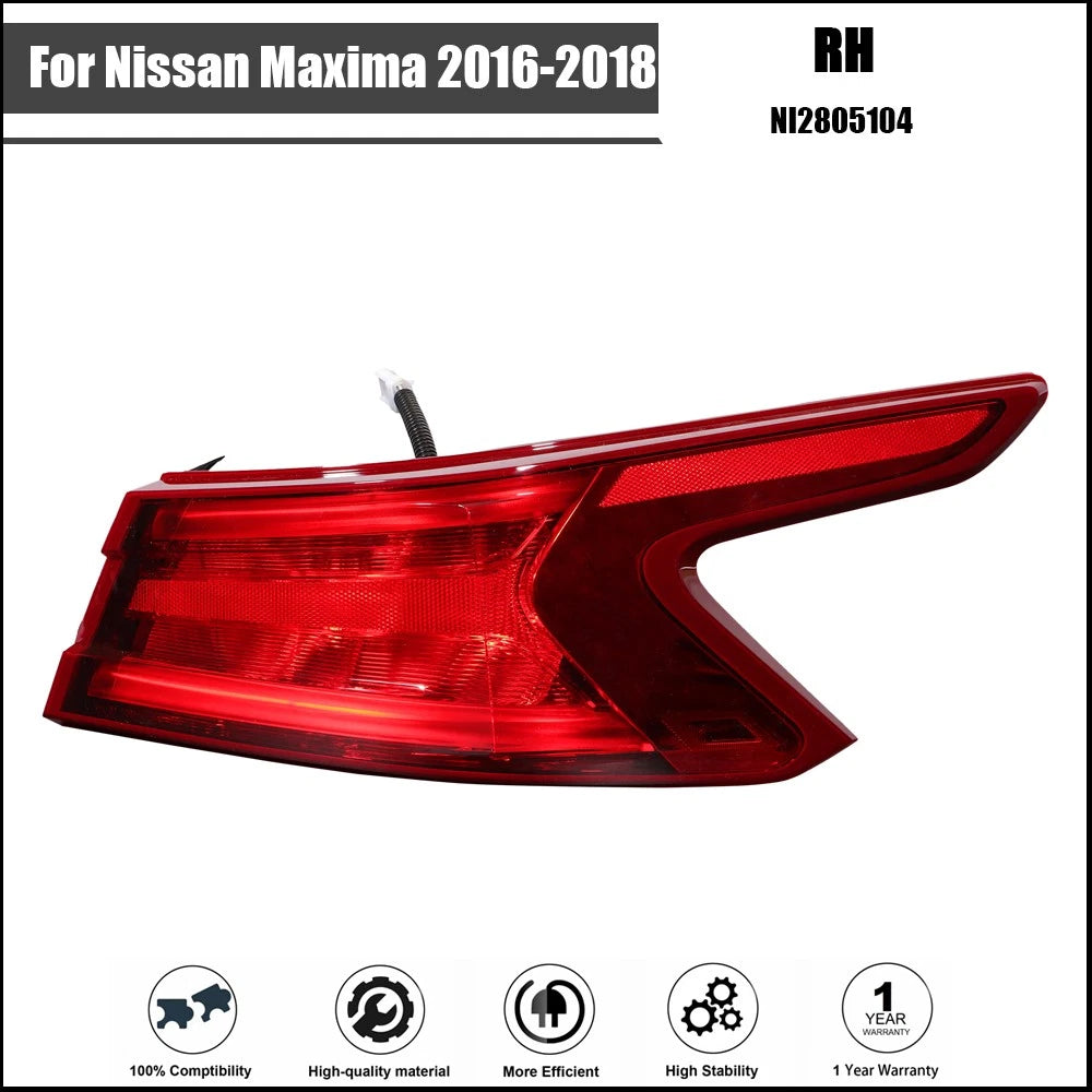 Tail Light Assembly for Nissan Maxima (2016–2018) - Passenger Side Halogen