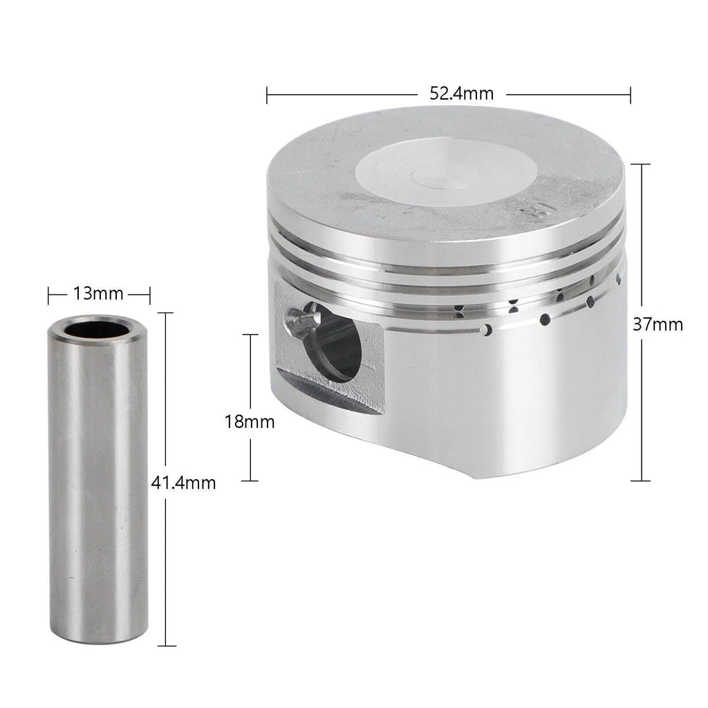 Piston Ring Gasket Set 52.4mm for Kazuma Taotao Sunl Coolster Roketa (110cc 125cc)