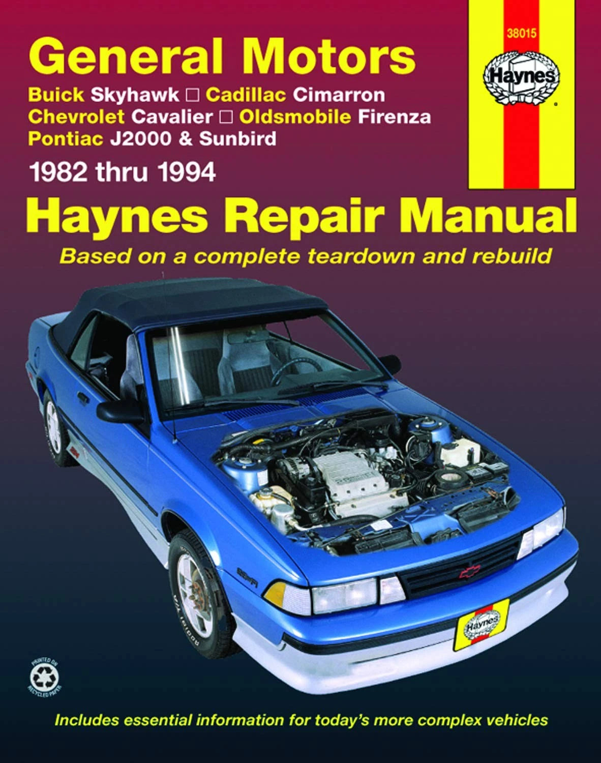 Haynes Manual for Buick Skyhawk, Cadillac Cimarron (1982–1994)