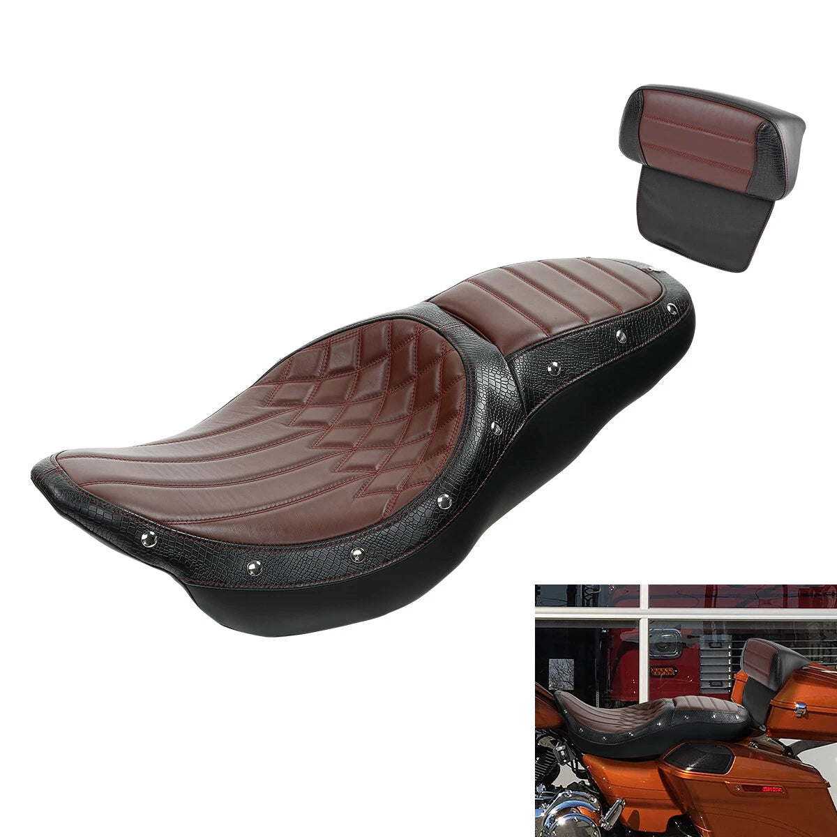 Chopped Backrest Pad for Harley Touring (2014–2023)