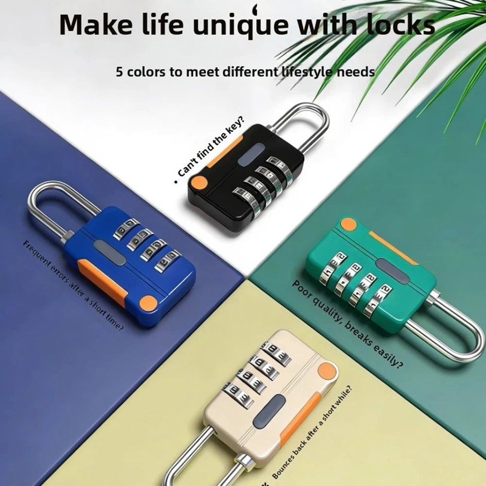 4-Digit Combination Padlock for Gym Lockers and Bags
