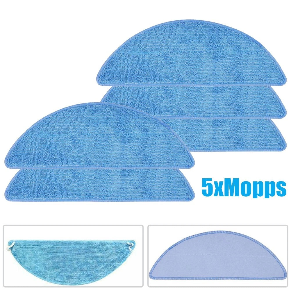 5pcs Mop Cloths for Tesvor M1 S6 S4 Vacuum Cleaner (Washable)