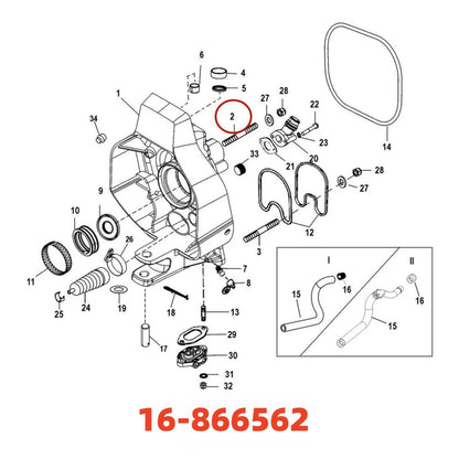 STUD for Mercury Mercruiser (16-866562)