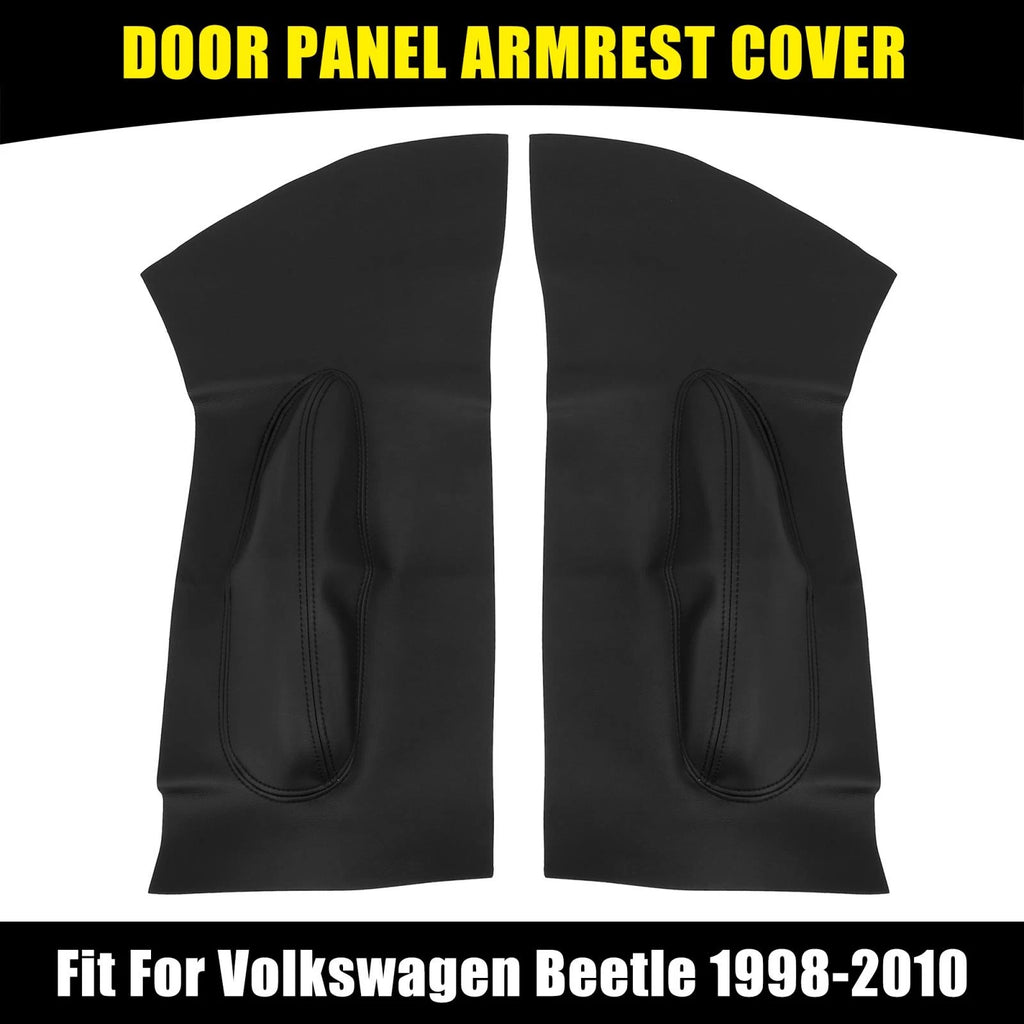 Door Panel Armrest Cover Black Microfiber Leather for Volkswagen Beetle (1998–2010)