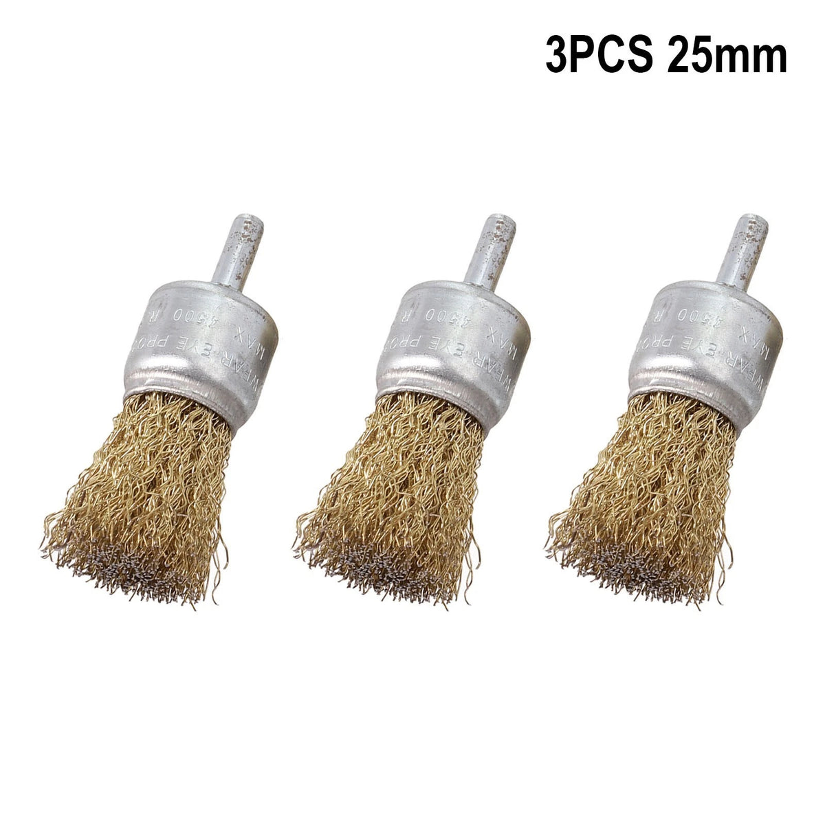 3X 25mm Brass Wire Brush End Wire Brushes for Automotive Cleaning Tools