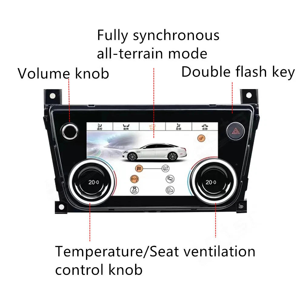 7" Android LCD Touch Screen AC Climate Control Panel For Jaguar XJ XJL 2010-2019