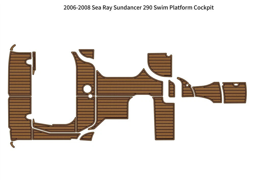 EVA Teak Flooring Cockpit Pad for Sea Ray Sundancer 290 (2006–2008)