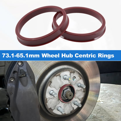 Set of 4 Hub Centric Rings OD 73.1mm ID 65.1mm for Car