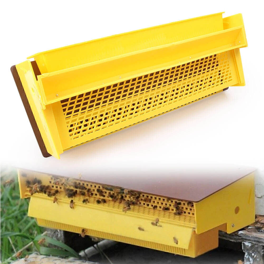 For Beekeeping Tools Beehive Bee Pollen Trap Collector Yellow 15.357.953.94"