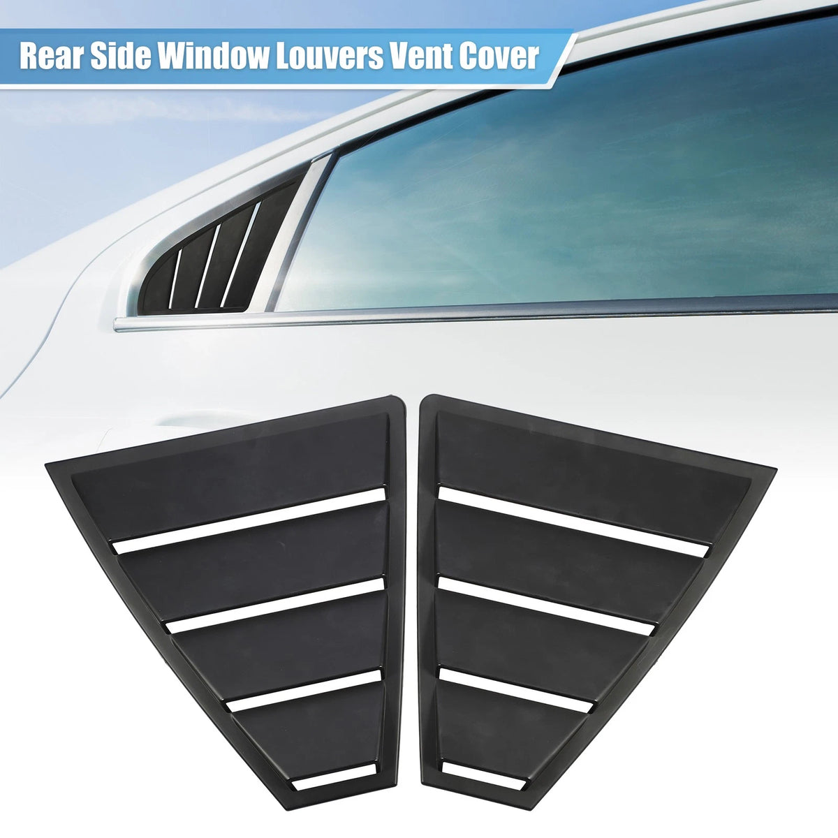 Rear Side Window Louvers Vent Cover Replacement for Hyundai Elantra (2017-2019)