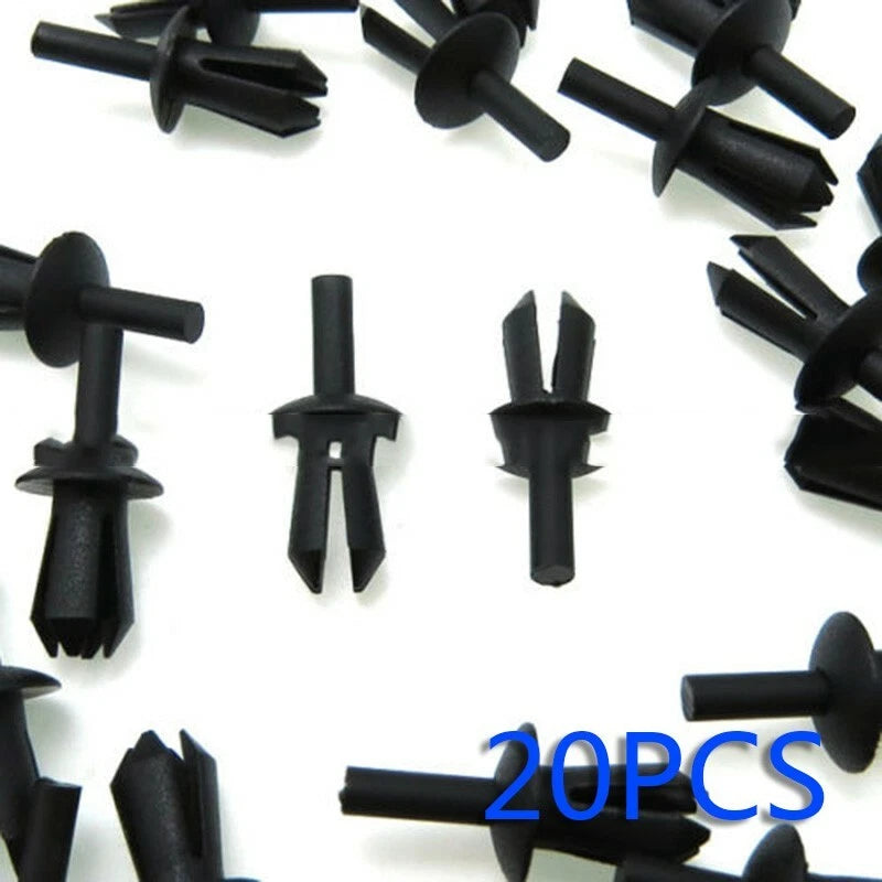 20x Black Rivet Clip for BMW E12 E28 E30 E34 E36 E39 E46 E60 E6