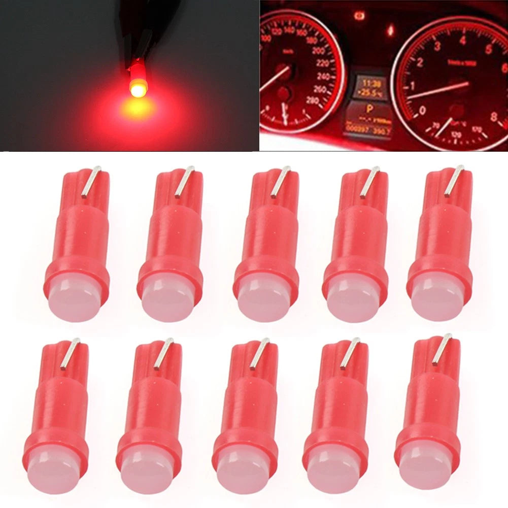 T5 LED Red Light Indicator Bulb for Car Dashboard Gauge Lamp (1 SMD)