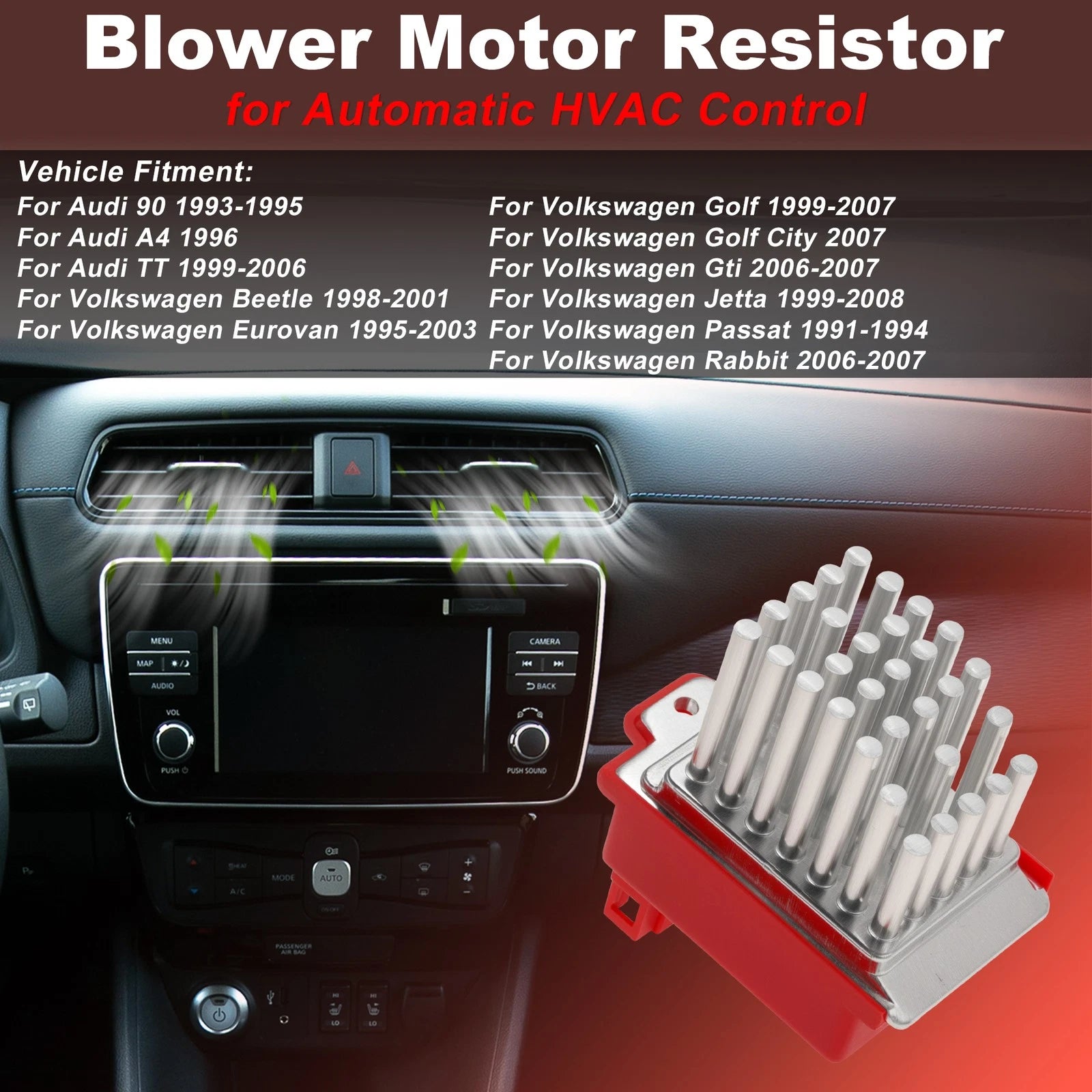 Blower Motor Resistor for Audi 90 (1993–1995) 357907521