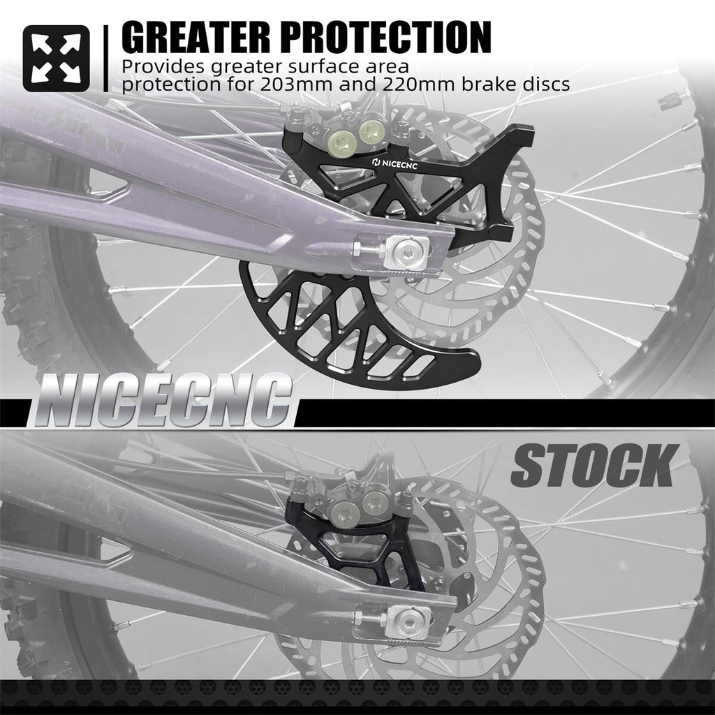 Rear Brake Disc Guard for Surron Light Bee S X L1E (Dual Caliper Mount)