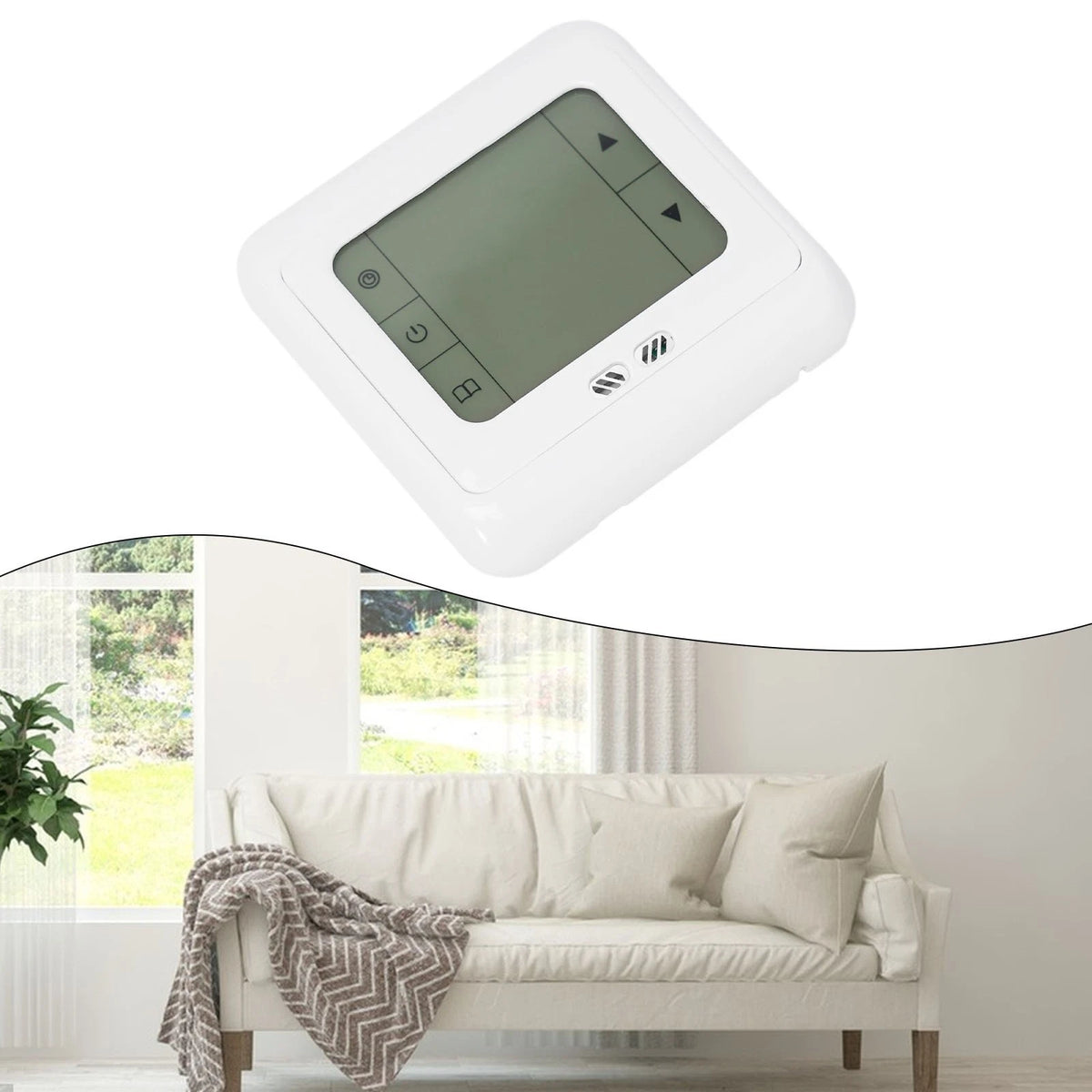 Touchscreen Underfloor Heating Room Controller with Dual Temperature Sensors