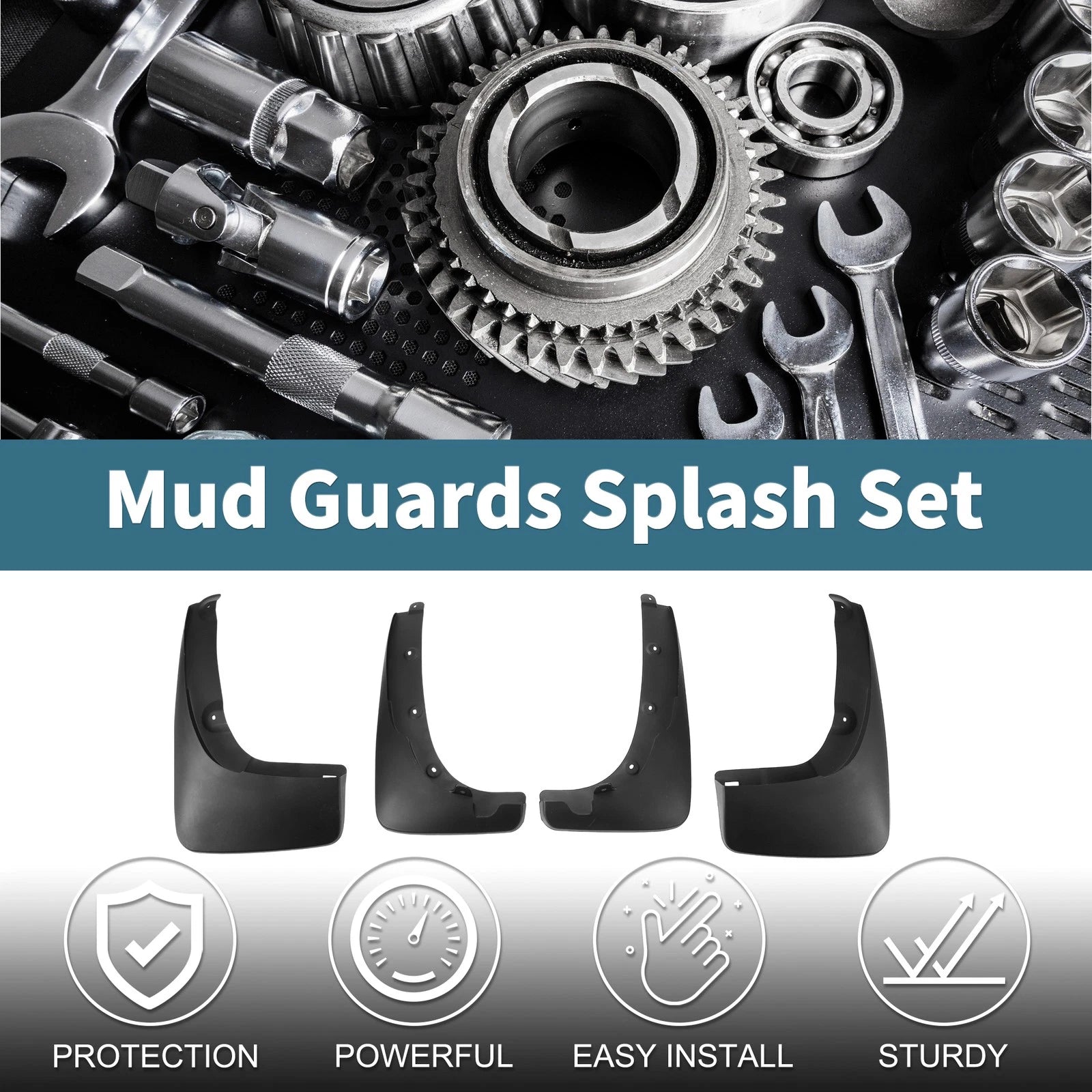 Mud Flaps Splash Guards 1 Set Replacement for Toyota RAV4 (2000–2005)