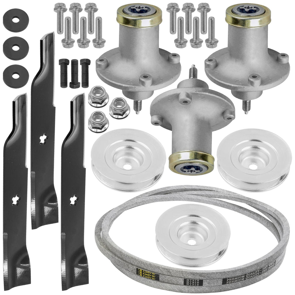 Spindle Blade Belt Pulley Kit for Husqvarna YTH24V48LS YTH2648TDRF (2014–2024)