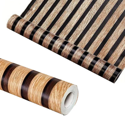 Waterproof PVC Imitation Wood Grain Wall Decor Sticker for